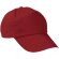 Gorras bicolor de 100% algodón 180 g/m2 Promotion Rojo loto