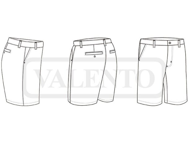 Pantalón chino corto Napoles laboral bi-elástico detalle 1