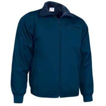 Chaqueta polar con bolsillos para trabajar Valento azul personalizada