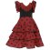 Vestido infantil Buleria con volantes y estampado flamenco detalle 2
