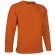 Sudadera de felpa con cuello redondo Valento personalizada naranja