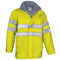 Parka Traffic impermeable amarillo fluor con capucha