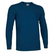 Camiseta manga larga con bolsillo Bear de Valento 160 gr Valento azul Camiseta manga larga con bolsillo Bear de Valento 160 gr Valento azul