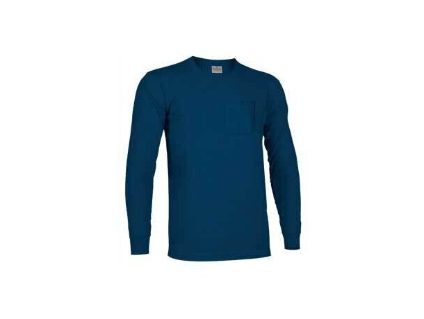 Camiseta manga larga con bolsillo Bear de Valento 160 gr Valento azul Camiseta manga larga con bolsillo Bear de Valento 160 gr Valento azul