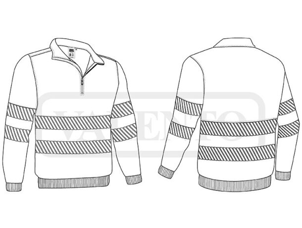 Sudadera alta visibilidad Stirling con bandas reflectantes detalle 1