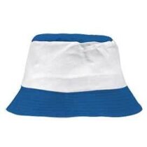 Gorro de algodón combinado para la playa Valento personalizado azul