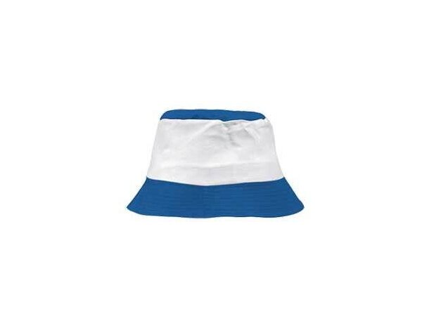 Gorro de algodón combinado para la playa Valento personalizado azul