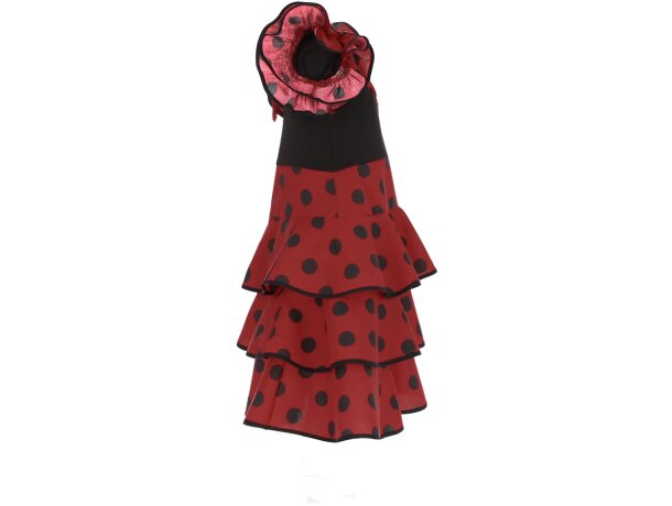 Vestido infantil Buleria con volantes y estampado flamenco detalle 5
