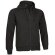 Sudadera con cremallera entera y capucha Valento negra