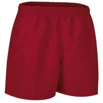Pantalón corto de deporte de poliester Valento rojo