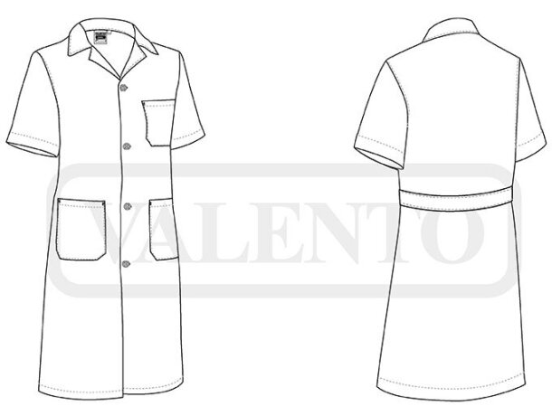 Bata de trabajo Store manga corta popelín con tres bolsillos detalle 1