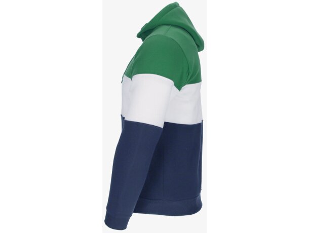 Sudadera Varsity con capucha tricolor bordable para empresas detalle 3
