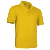 Polo de manga corta ulises de Valento 180 gr Valento con logo amarillo