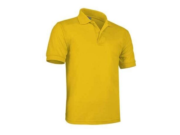 Polo de manga corta ulises de Valento 180 gr Valento con logo amarillo