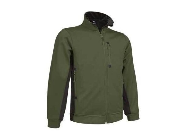 Chaqueta técnica en soft shell Valento khaki