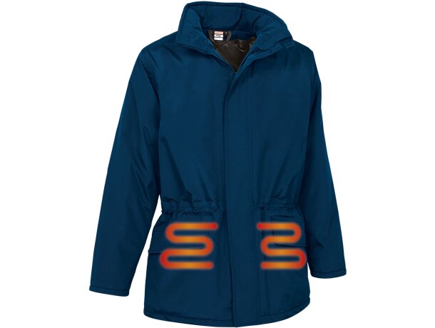 Parka Panda calefactable térmica con 3 niveles azul marino detalle 5