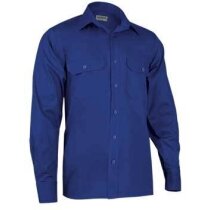Camisa de hombre de trabajo manga larga Valento azul royal personalizado