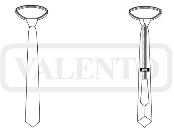 Corbata Casino preatada con ajuste de cremallera para uniforme detalle 1