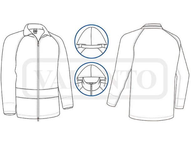 Chaquetas trabajo capucha poliéster 180 g/m2 Walter detalle 1