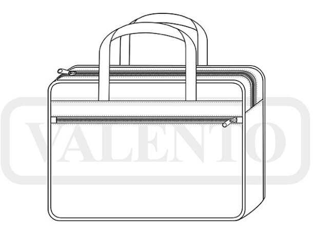 Portadocumentos Henry impermeable con forro canvas negro detalle 1