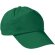 Gorras bicolor de 100% algodón 180 g/m2 Promotion Verde kelly