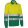 Polo alta visibilidad Snake manga larga bicolor certificado Amarillo limón/verde kelly