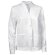 Chaqueta sin cuello de poliester con botones Valento blanca personalizada