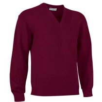 Jersey cuello de pico de trabajo Valento personalizado burdeos