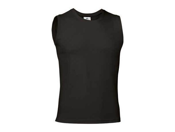 Camiseta sin mangas unisex 190 gr Valento personalizada negra Camiseta sin mangas unisex 190 gr Valento personalizada negra