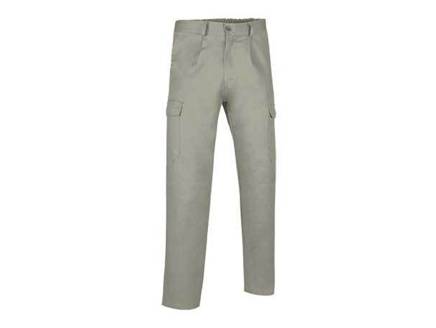 Pantalón multibolsillos unisex con pinzas en varios colores Valento beige grabado