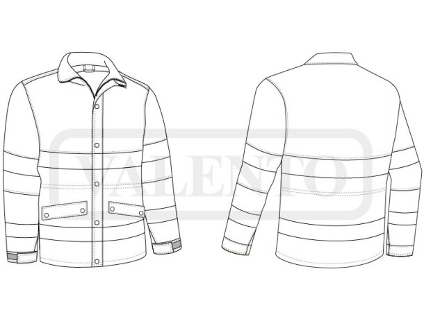 Parka 2 en 1 Murray con certificación EN 20471 alta visibilidad detalle 1