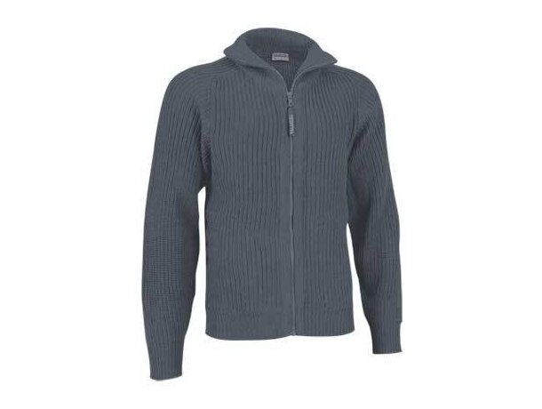 Jersey de trabajo con cremallera Valento gris personalizada