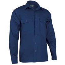 Camisa de hombre de trabajo manga larga Valento azul royal personalizado Camisa de hombre de trabajo manga larga Valento azul royal personalizado