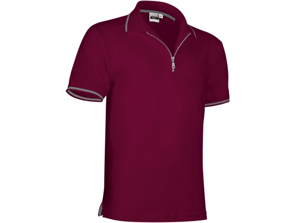 Polos publicitarios golf algodón piqué 220g cremallera bicolor detalle 5