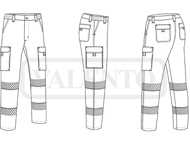 Pantalón alta visibilidad Bruce con polar térmico interior detalle 1