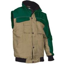Chaqueta convertible en chaleco con forro y multibolsillos Valento blanco y azul