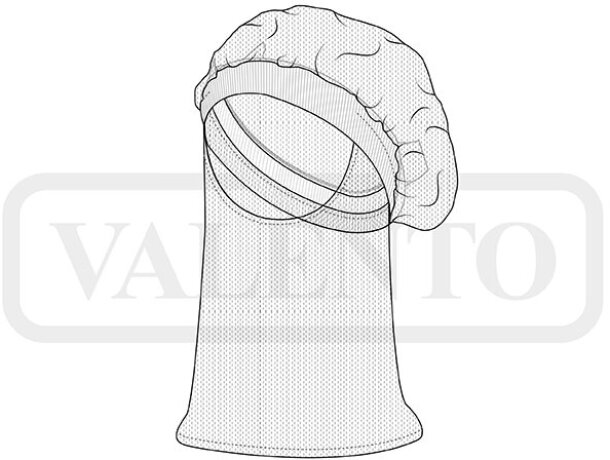 Balaclava Baguette de poliéster para hostelería detalle 1