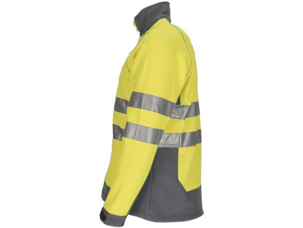 Chaqueta reflectante poliéster-elastano tejido bi-elástico cortavientos detalle 3