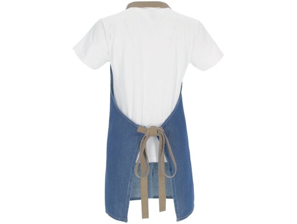 Delantal Marlon denim prelavado con peto y bolsillos reforzados detalle 4