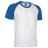 Camiseta manga corta contrastada de Valento 160 gr Valento blanco/azul royal