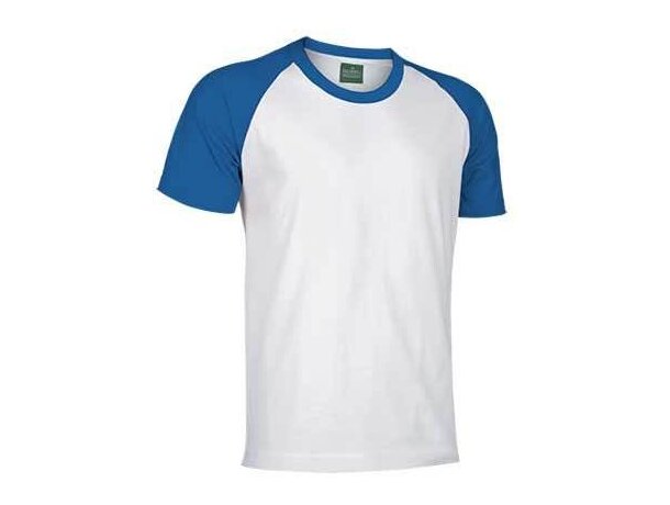 Camiseta manga corta contrastada de Valento 160 gr Valento azul