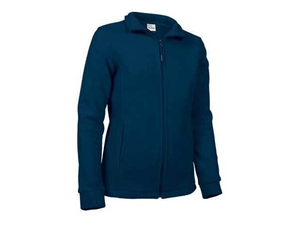 Forro Polar con cremallera larga de mujer Valento azul grabada Forro Polar con cremallera larga de mujer Valento azul grabada