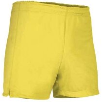 Pantalón deportivo corto de poliéster Valento amarillo