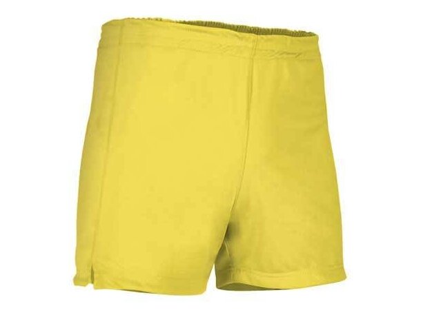 Pantalón deportivo corto de poliéster Valento amarillo