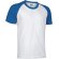 Camiseta bicolor CAIMAN Valento Blanco/azul royal