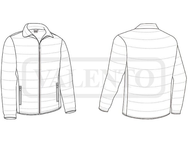 Chaqueta acolchada Malmo hidrófuga con forro térmico canalizado detalle 2