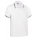 Polo de manga corta publicitario unisex en poliéster 170 g/m2 Maastricht Blanco/bandera italia