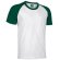 Camiseta manga corta contrastada de Valento 160 gr Valento blanco/verde