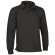 Sudadera de felpa con cuello de polo Valento negra