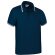 Polos de manga corta publicitarios poliéster 170 g/m2 Jaguar Azul marino orion/beige arena